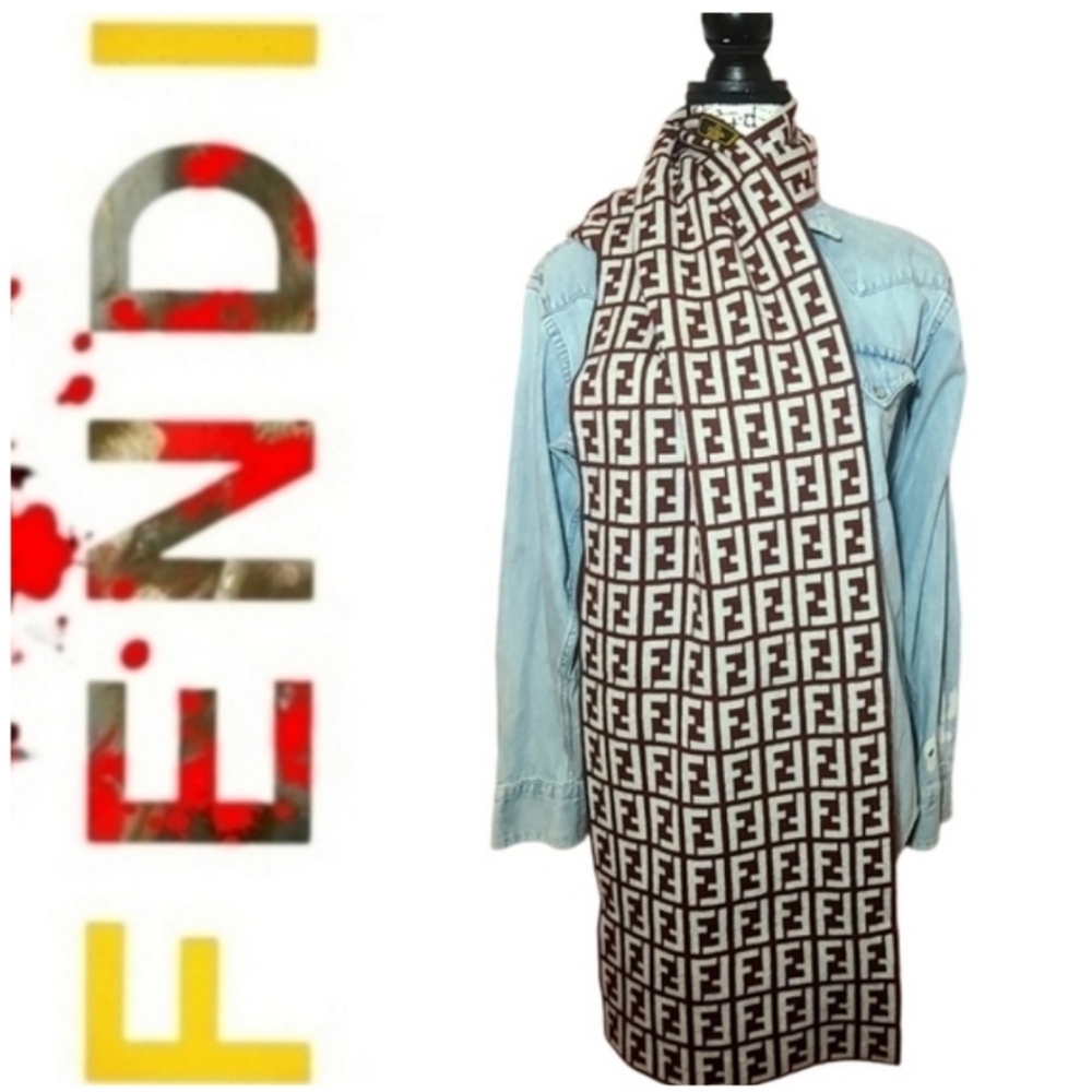 🧧FENDI Zucca Wool Scarf🍭GIFT🎵